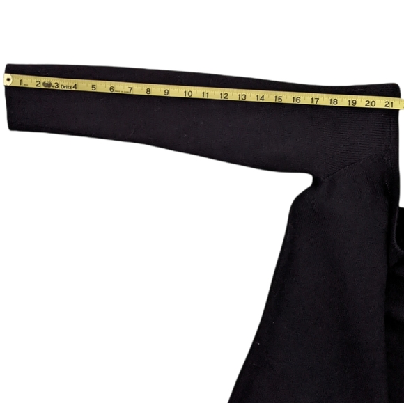 St John Knee Length Santana Knit Black Dress Size 8 - Picture 7 of 13